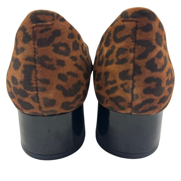 Clarks Marilyn Sara Leather Animal Leopard Print Patent Pumps Women's Size 8.5 - Picture 4 of 9